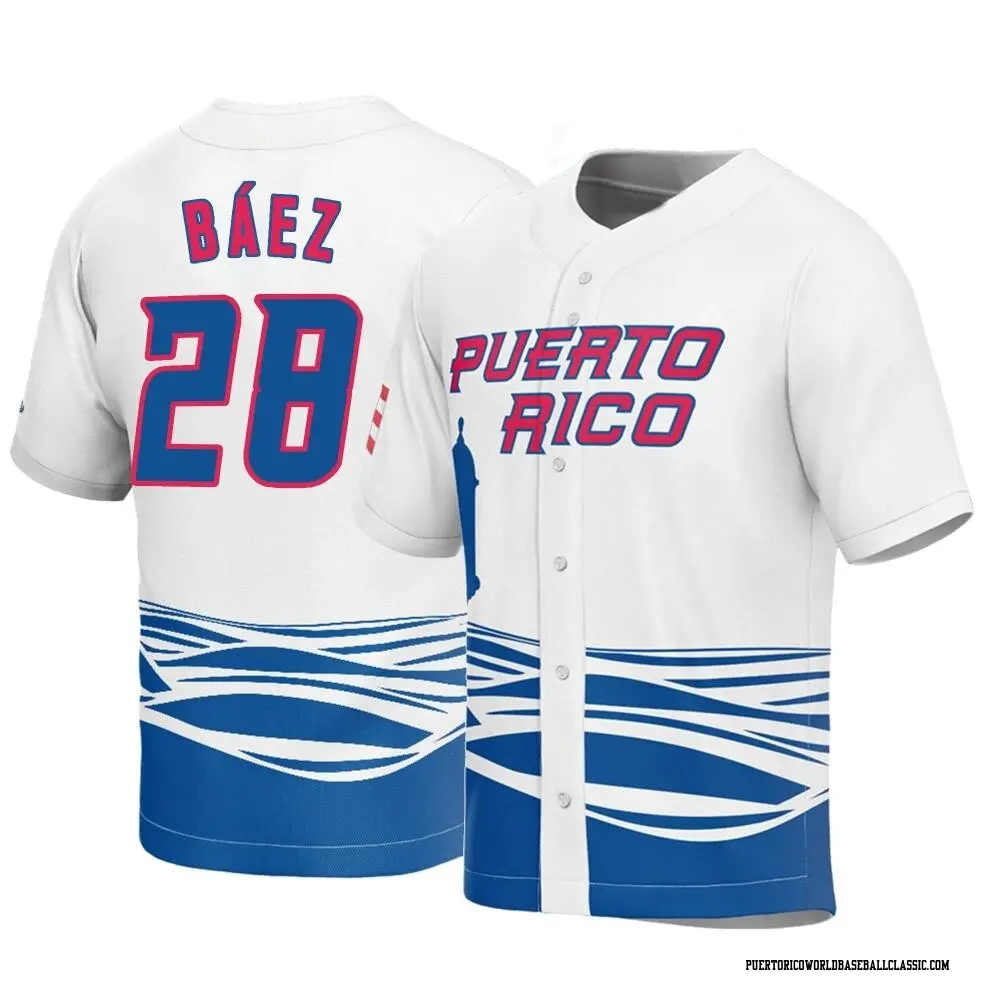 Puerto Rico Baseball Javier Báez White 2023 World Baseball Classic Replica  Player Jersey - BTF Store