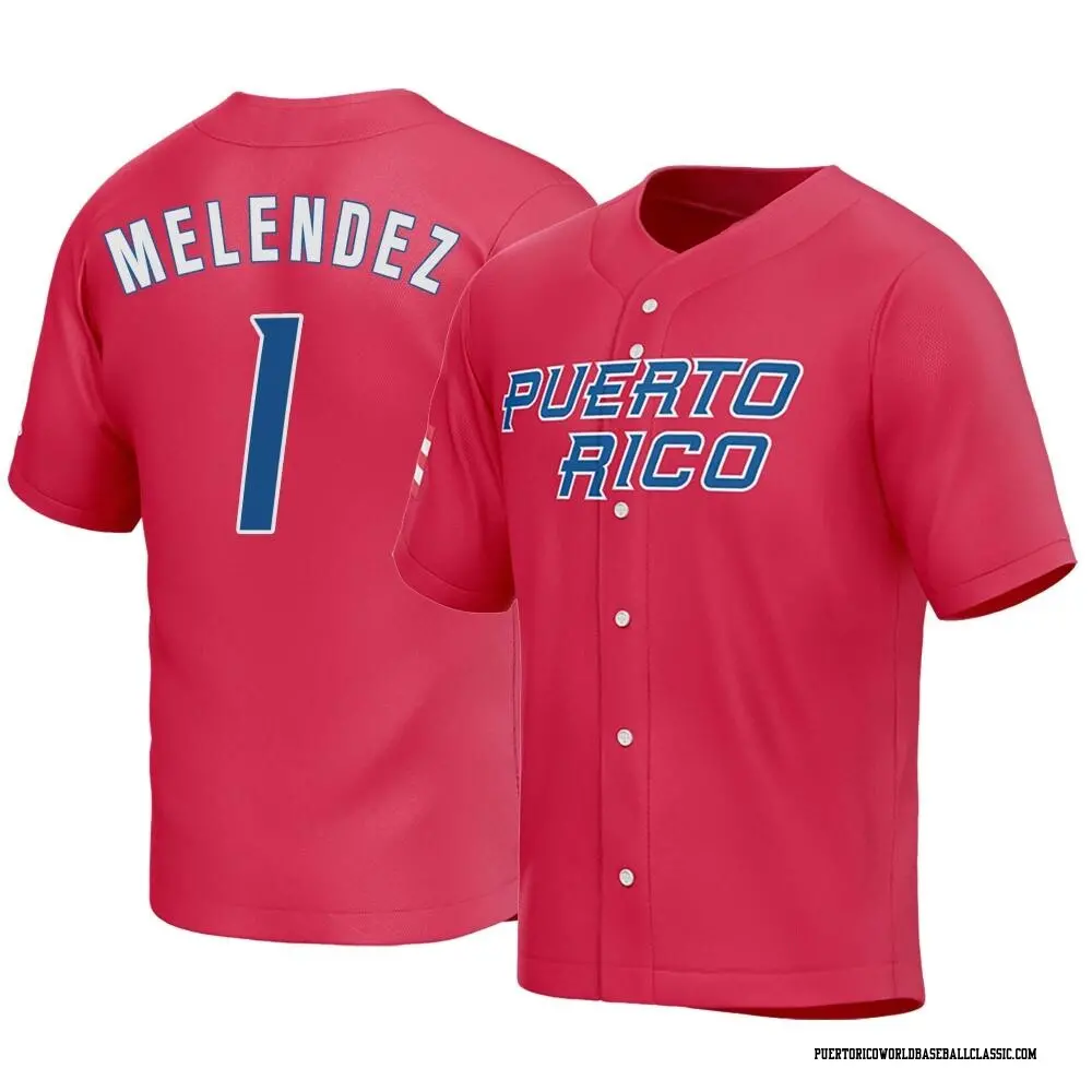 Men's MJ Melendez Puerto Rico Baseball Replica Red 2023 World Baseball